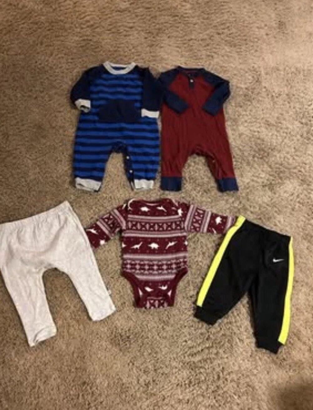 Lot Of 5 Boy’s Clothing 12–18m NIKE HONEST BABY GAP Romper Pants C26